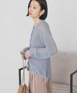 AMERICAN HOLIC 甘編みキャミカーディガンセット Sax