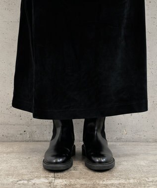 APOM 本革ウォータープルーフチェルシーブーツ30 ブラックG