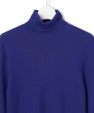 ICB L 【新色追加】エクストラファインメリノリブ タートルネックプルオーバー ロイヤルブルー系