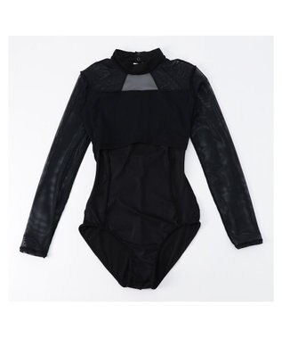 Chacott 【Nela ライン】ロングスリーブレオタード ブラック