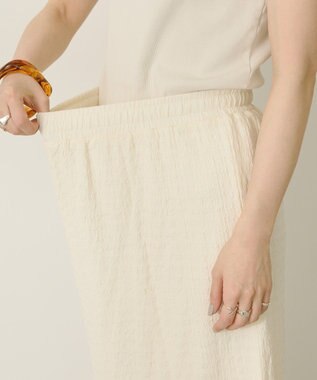 AMERICAN HOLIC シャーリングナロースカート Ivory