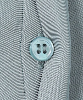 ICB L 【WEB限定・洗える】 シルキーツイル クロップドシャツ ブルー系