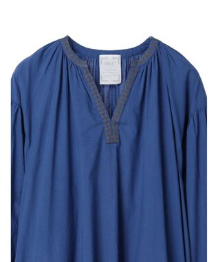 CRAFT STANDARD BOUTIQUE ★インドコットン　ボタニカル刺繍ワンピース Blue