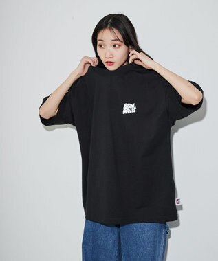 WEGO 【ユニセックス着用ITEM/綿100％/SMLサイズ】別注ベンデイビスプランプロゴT ブラック