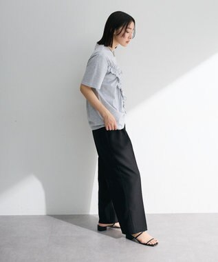 Green Parks ・ＥＬＥＮＣＡＲＥ　ＤＵＥ　リネンライク２タックパンツ Black