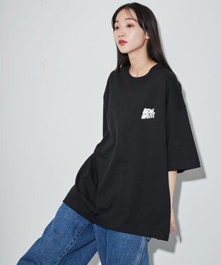 WEGO 【ユニセックス着用ITEM/綿100％/SMLサイズ】別注ベンデイビスプランプロゴT ブラック