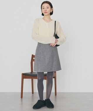 AMERICAN HOLIC 甘編みキャミカーディガンセット Ivory