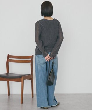 AMERICAN HOLIC 甘編みキャミカーディガンセット Charcoal Gray