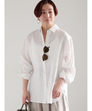 Te chichi フレンチリネンシャツ オフホワイト