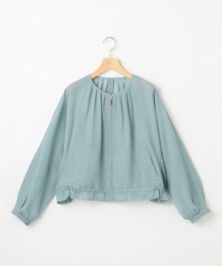 組曲 L カラーボイルノーカラー ブルゾン ミント系