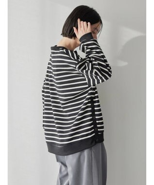 AMERICAN HOLIC カフタンサイドボタンポンチプルオーバー Border