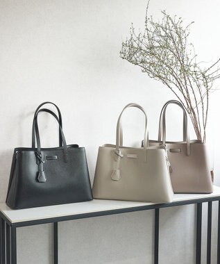 style code 【MERCURYDUO/マーキュリーデュオ】通勤、通学、リクルート両アオリポケットA4トートバッグ　キーチャーム付 ブラック