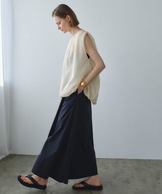 BEIGE， TOPAZ / バルーン シアーニット Peach