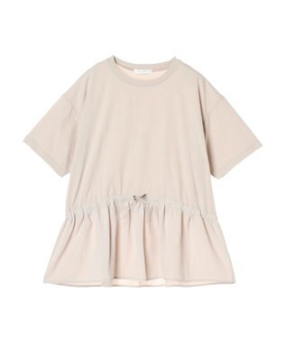 Green Parks ドロスト切替えドッキングカットプルオーバー Gray Beige