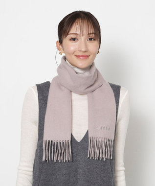 MOONBAT FURLA(フルラ）カシミヤ100％ 無地 プチマフラー