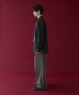 WEGO タイ付きシャツ(LS) ブラック