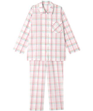 ワコール／睡眠科学 パジャマ 長袖 長ズボン 綿混(本体) 上下セット 前開き レディース YDX342 睡眠科学／ワコール ピンク