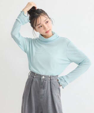 earth music&ecology シアードッキングタートルプルオーバー Mint