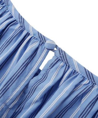 CRAFT STANDARD BOUTIQUE インド製 ハーフスリーブシャーリングワンピース Stripe