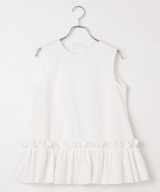 #Newans タックフリルヘムシャツ ホワイト