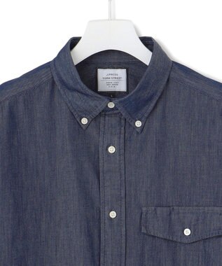 J.PRESS YORK STREET 【UNISEX】コットンライトオンスデニム シャツ / B.D. ネイビー系