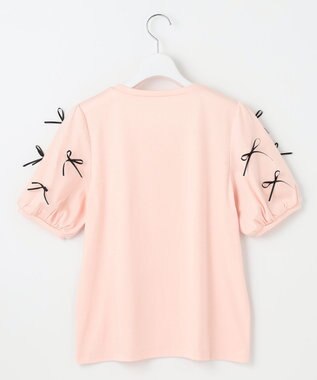 Feroux 【洗える】ランダムリボン カットソー ピンク系