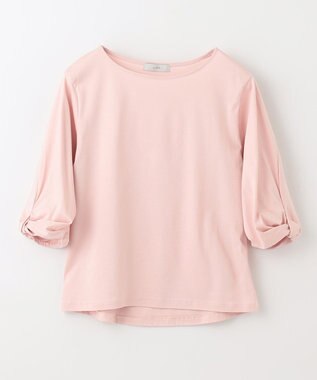 ANY 【接触冷感】シルケットスムース ツイストスリーブトップス ピンク
