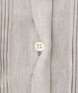 23区 S 【SLOW/洗える】リネンコットン シャツワンピース ライトグレー系