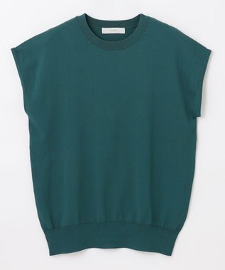 ANY 【UVケア/接触冷感/アンチピリング】クールタッチフレンチスリーブニット グリーン