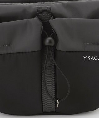 Y'SACCS ドローストリング コンビカラーショルダー mini ダークグレー