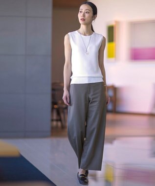 J.PRESS LADIES L 【洗える】ニット タンクトップ ホワイト系