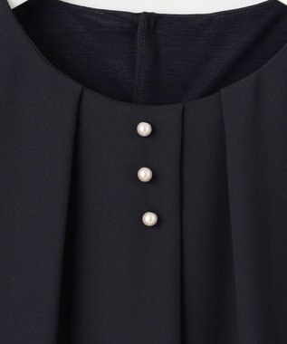 J.PRESS LADIES L ストレッチジョーゼット カットソー ネイビー系