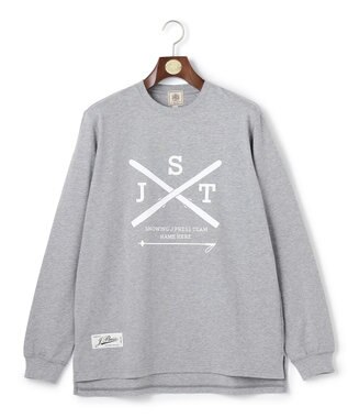 J.PRESS MEN 【NYUZELESS】SKI プリント ロングスリーブ Tシャツ ライトグレー系