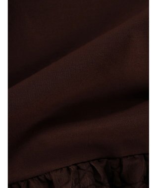 Green Parks armonia．異素材切替ワンピース Brown