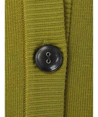 earth music&ecology クルーネックミドル丈カーディガン Lime Green