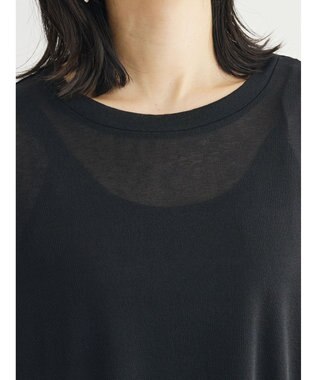 Green Parks 袖チュールドッキングプルオーバー Black