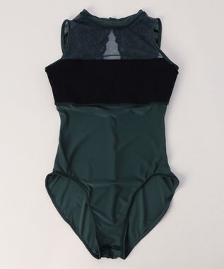 Chacott ハイネックレオタード ボトルグリーン