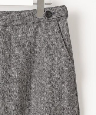 J.PRESS LADIES クラシカルツイード＆ヘリンボン セミワイド パンツ ブラック系5