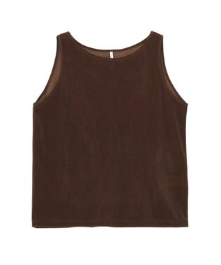 AMERICAN HOLIC シアーベロアタンクトップ Brown
