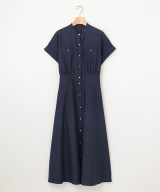 組曲 L 【WEB限定】シアーボイルワンピース ネイビー系