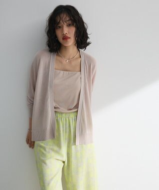 Green Parks 接触冷感ゆったりカーディガン Light Gray