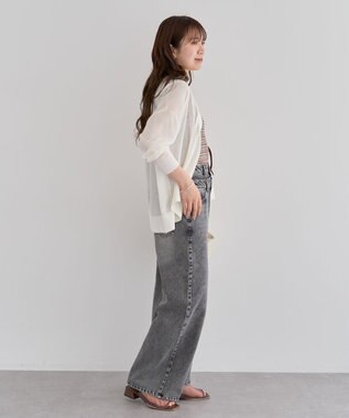 Green Parks 接触冷感ゆったりカーディガン Off White