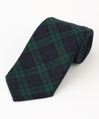 J.PRESS MEN 【STEPHEN WALTERS】ウールタータンチェック ネクタイ オリーブ系3