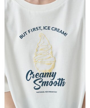 earth music&ecology ＩＣＥ　ＣＲＥＡＭ！　ショートＴ Off White