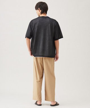 UNFILO MENS スラブジャージー ワイドパンツ ベージュ