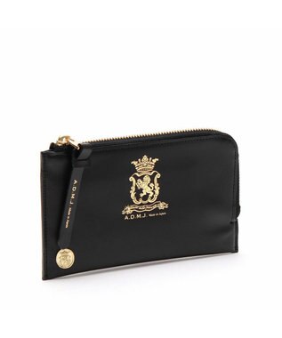 A.D.M.J. 【牛革】セブンティリリィ/オーガナイザーパース ブラック