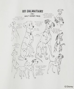 Green Parks １０１匹わんちゃん／バックプリントスウェット White