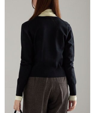 Te chichi ビジューニットコンパクトカーディガン ブラック