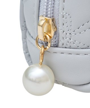 Maison de FLEUR EC限定リボンキルティングロングポーチ Grayish Blue