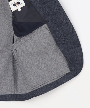 JOSEPH ABBOUD 【キングサイズ・通気性/清涼/軽量/ストレッチ】クールピケストレッチジャケット ネイビー系3